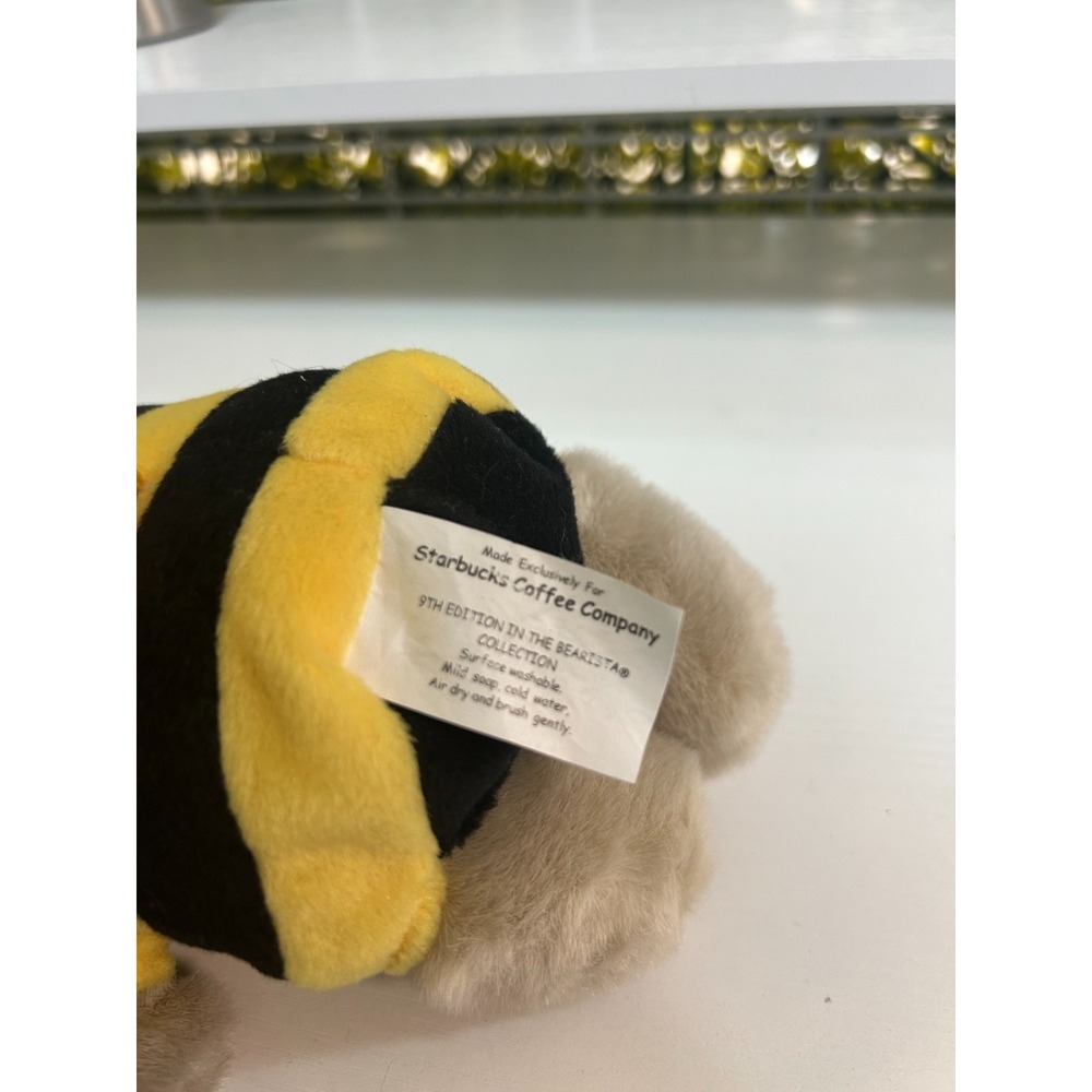Vintage Starbucks Bearista Valentine Plush Bear As Be Mine Bumble Bee With Tag - Picture 6 of 6